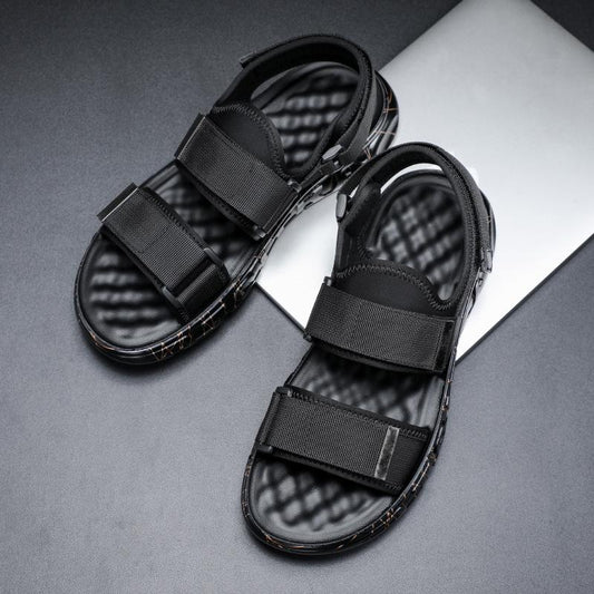 Double buckle trendy sandals