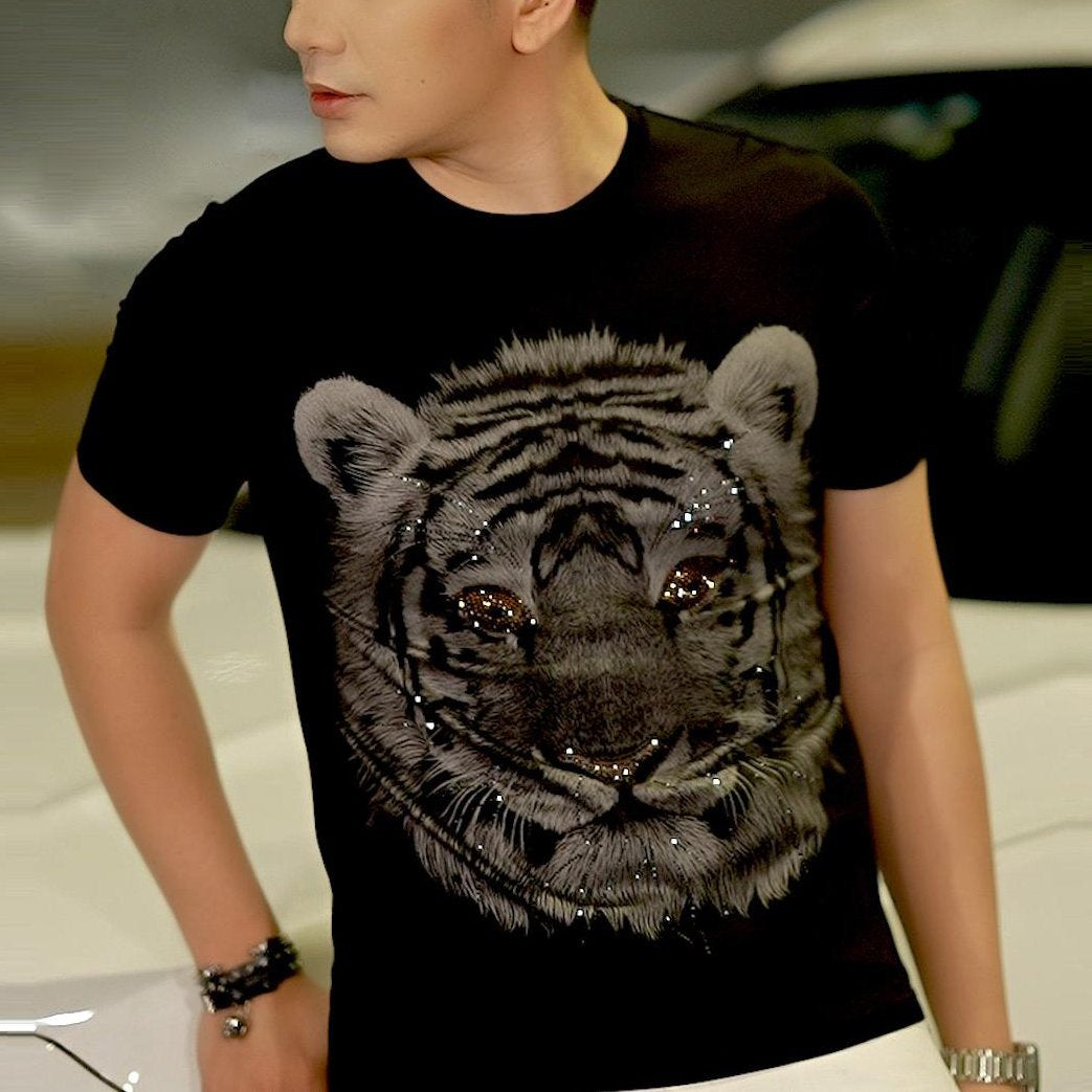 Rhinestone tiger T-shirt