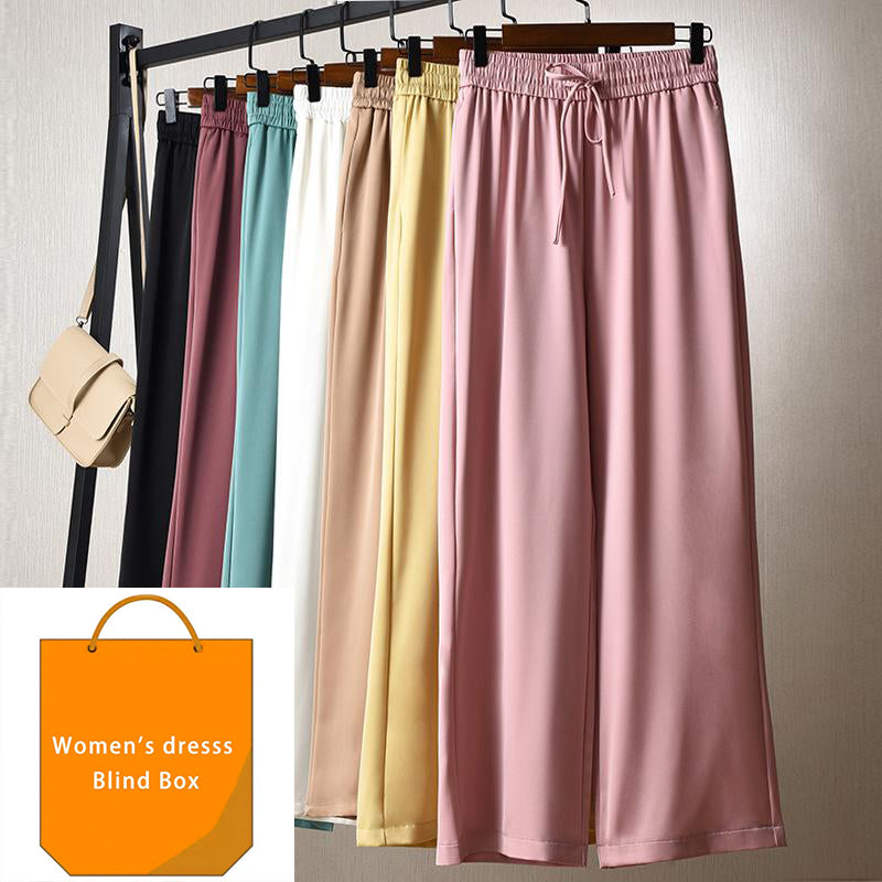 DongFeng Summer satin silk trousers