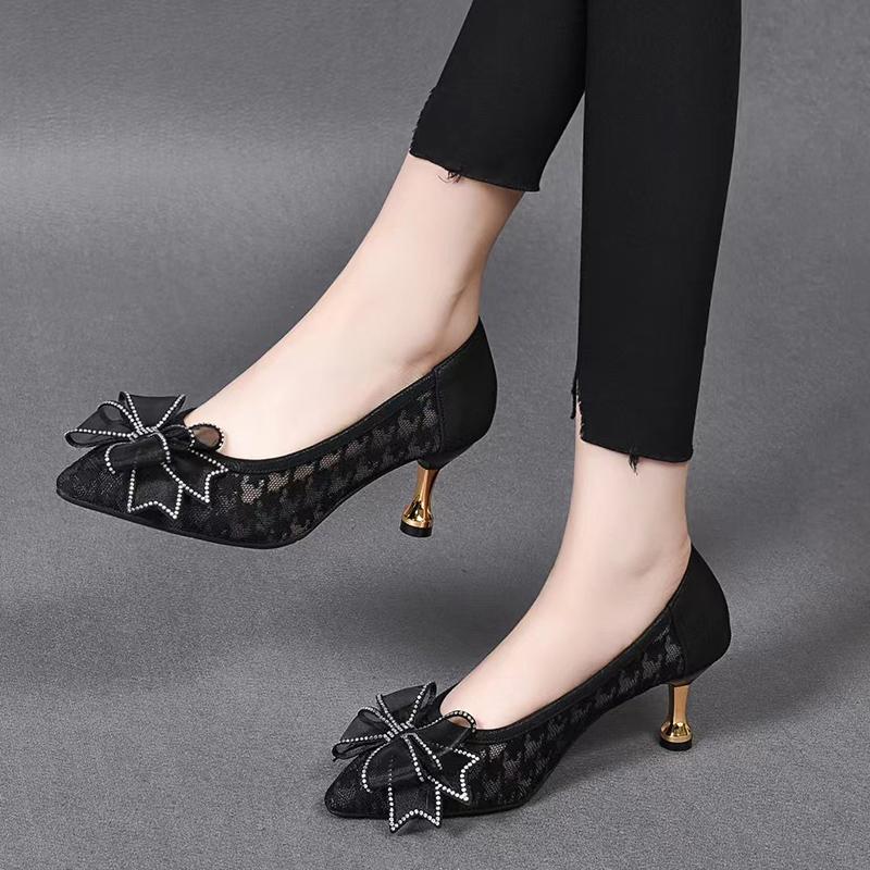 Lace bow exquisite high heels—5cm