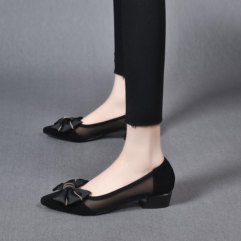 Bow Mesh Casual Shoes