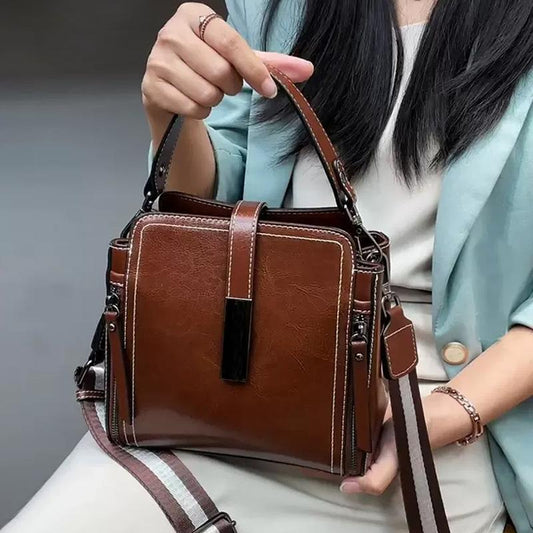Simple and durable cowhide bag