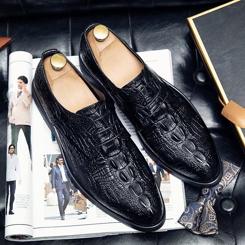 Crocodile Pattern Casual Leather Shoes(Free shipping)