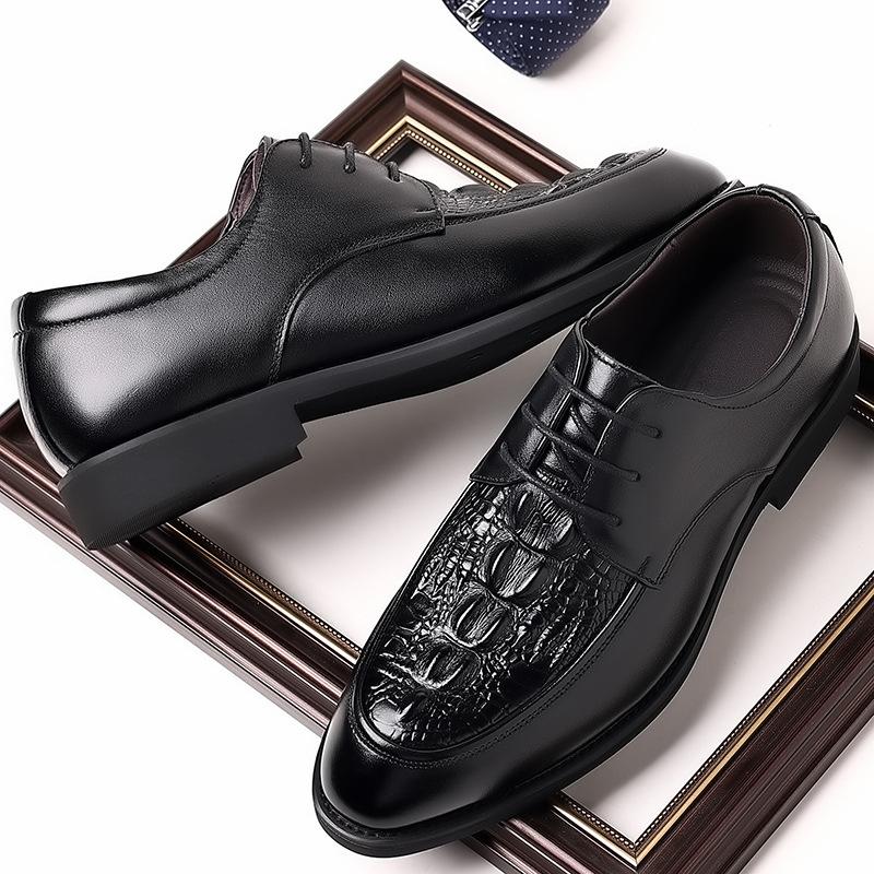 Crocodile Print Business leather Shoes
